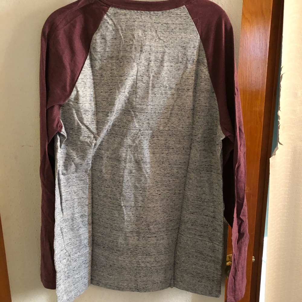 Arizona Men’s large long sleeve shirt gray/plum - Picture 4 of 4